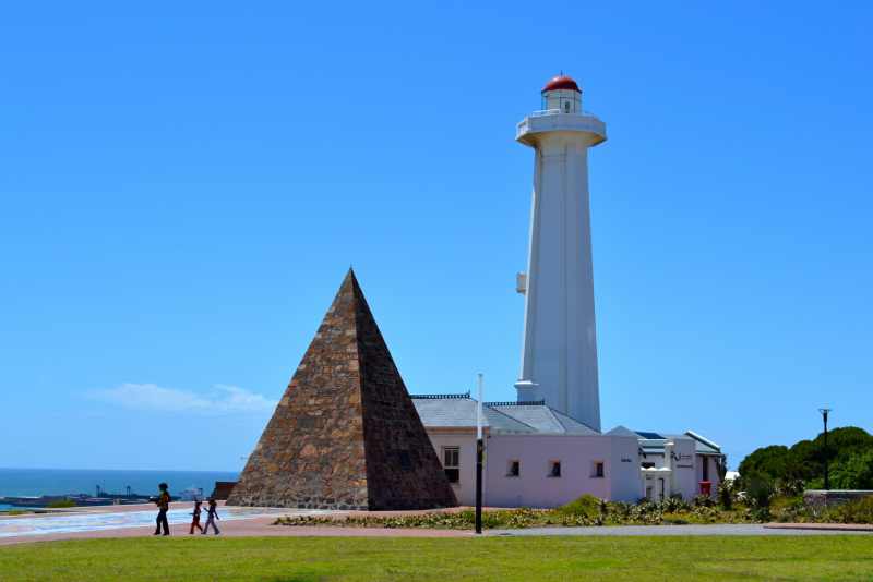 The lighthouse and pyramid at Donkin Reserve, Port Elizabeth