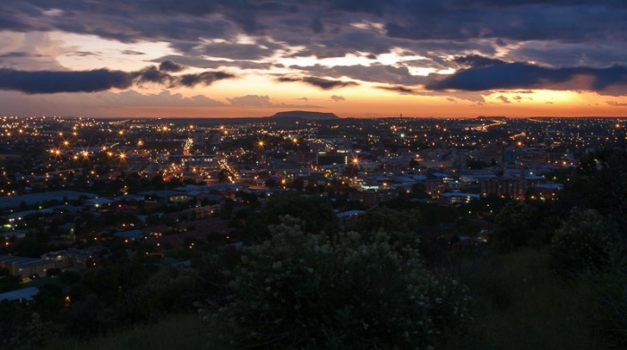 Bloemfontein at sunset from Naval Hill