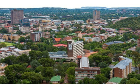Bloemfontein CBD seen from Naval hill looking in a westerly direction