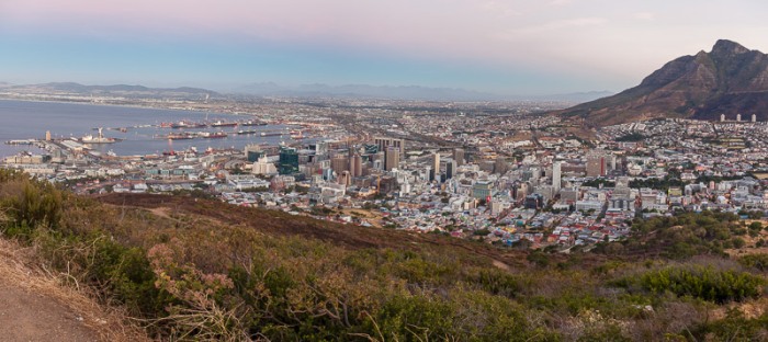 Cape Town from Leeukop lookout point