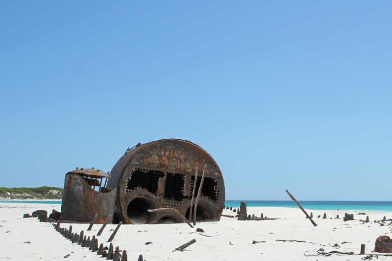 The shipwrecked vessel Kakapo near Kommetjie