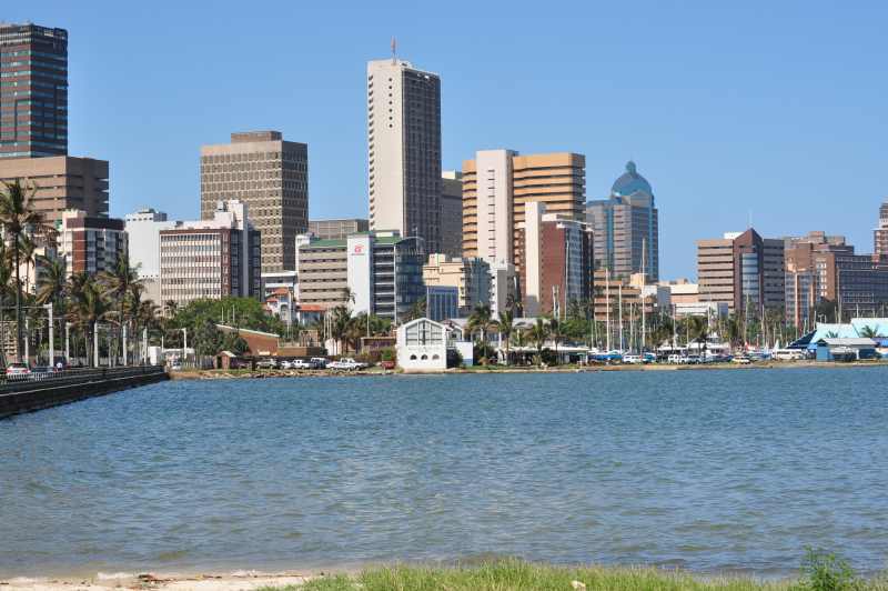 Part of the Durban city centre as seen from Wilson's Wharf