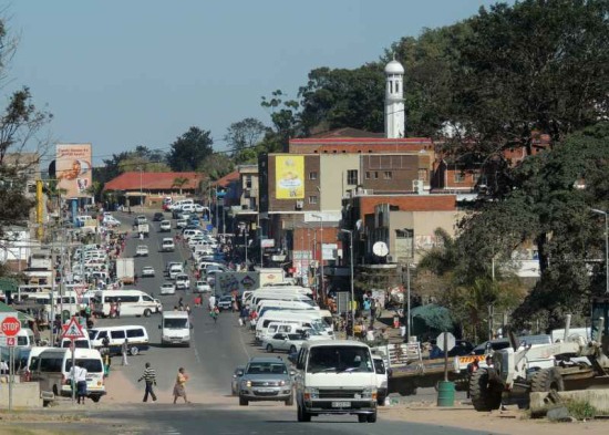 Umzinto's main street is a busy place