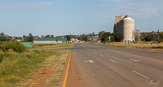 Grain silo on the main road