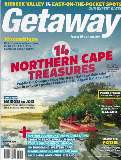 Cover of Getaway Magazine - Volume 29 Number 5 - August 2017