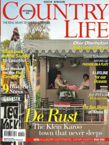 Cover of South African Country Life Magazine - Issue 278 - September 2019