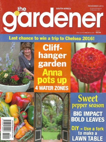 Cover of The Gardener South Africa Magazine - November 2015