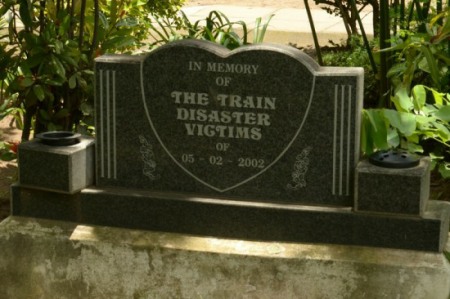 Train crash memorial